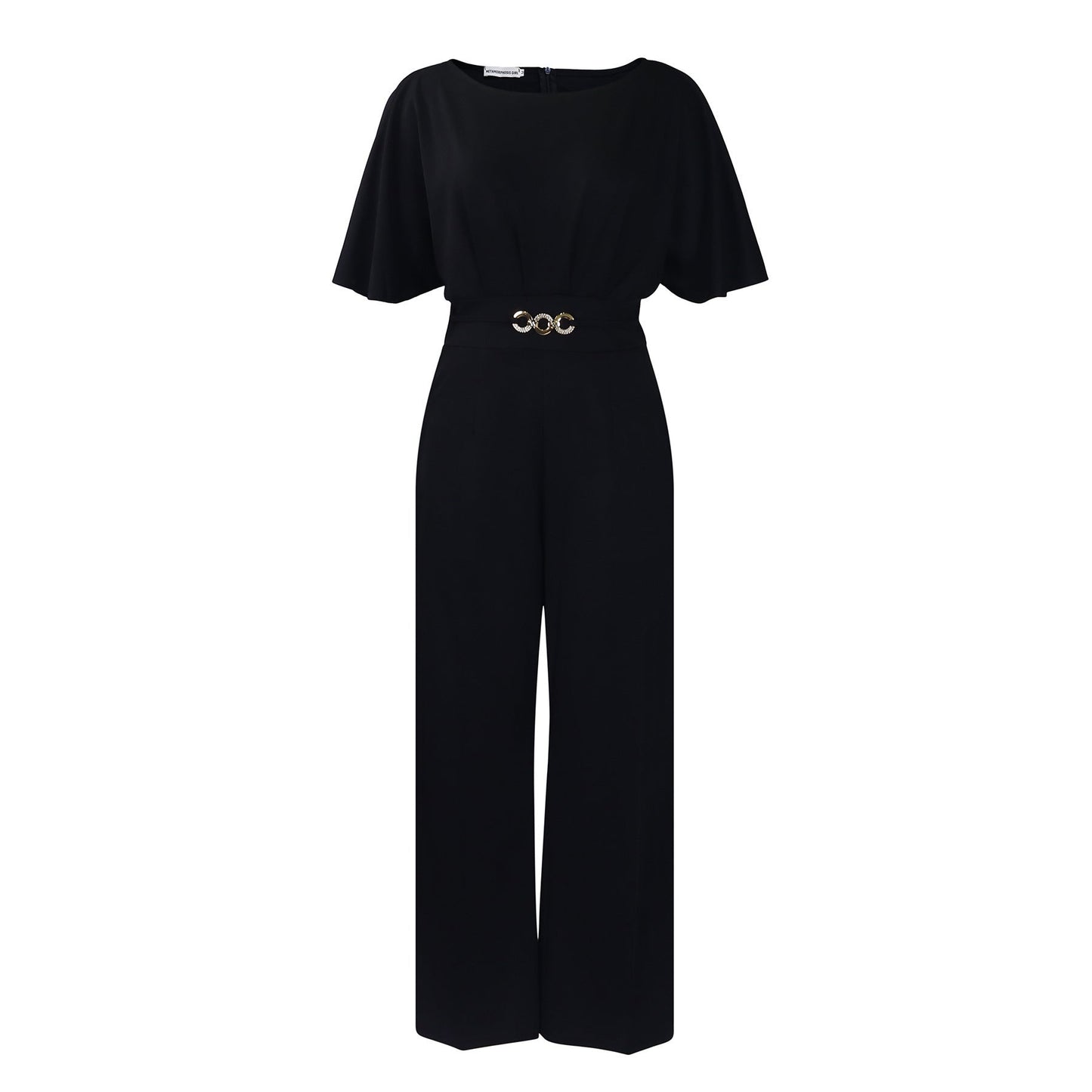 Fashion Round Neck Solid Color High Waist Plus Size African Wide Leg Jumpsuit - Pretty Boutique LLC